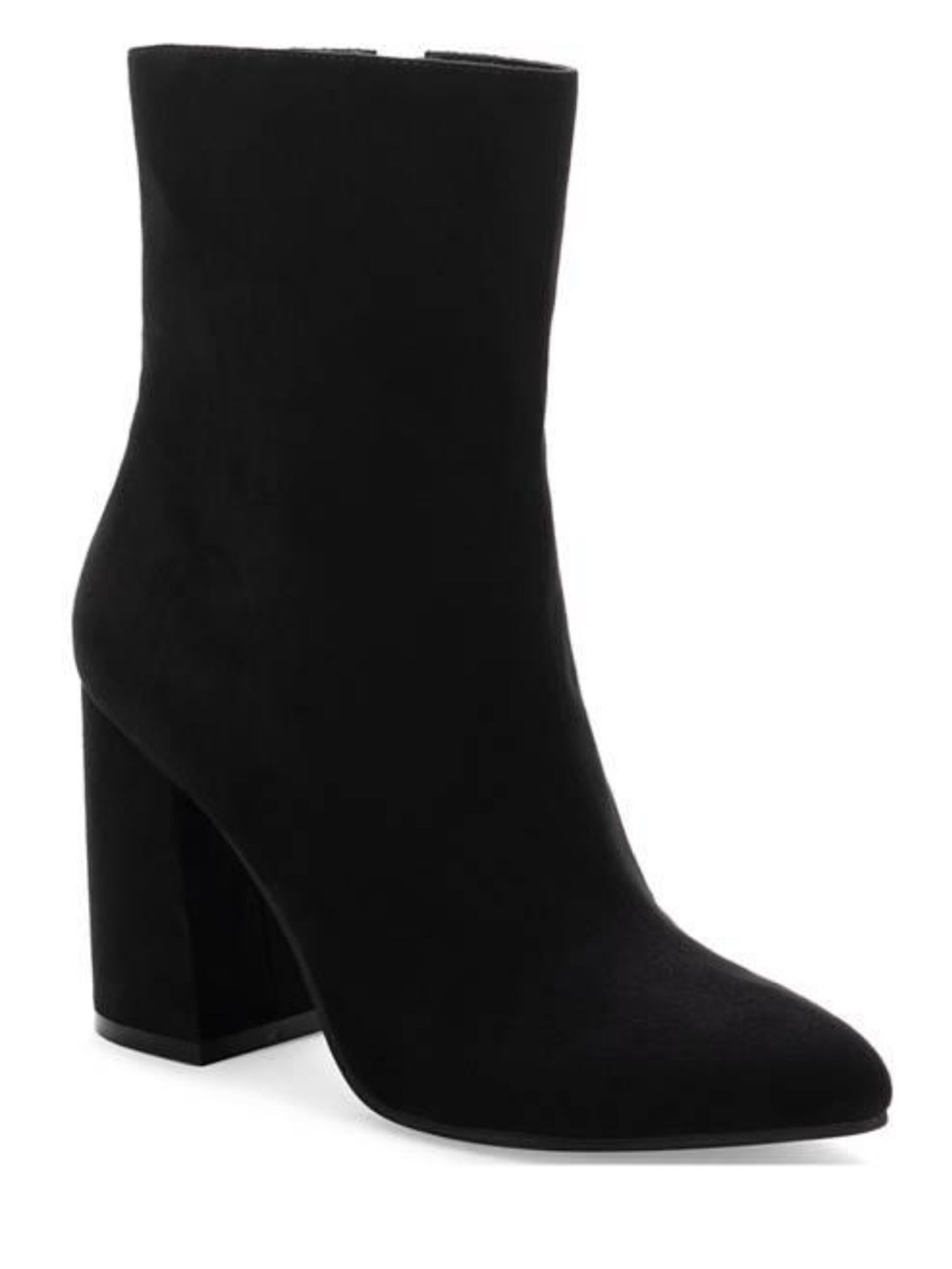 Crown & Ivy Women's Erica Black Suede Block Heel Ankle dress Boots size 10